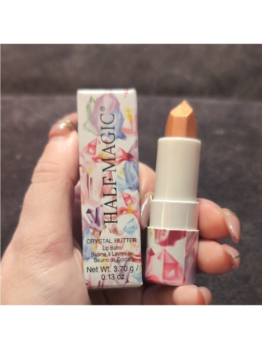 Half Magic Crystal Butter Lip Balm - In Shade Shell-ebrity